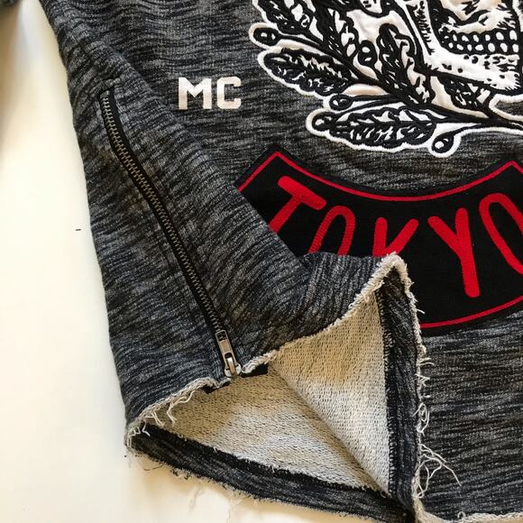 iro-ochi Full Zip Men's Cotton Hoodie Jacket Tokyo Unborn Saints MC EUC Japan - Picture 7 of 11